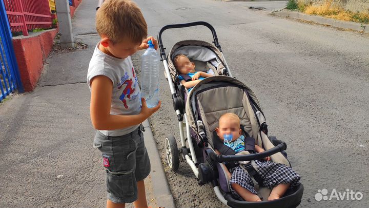 Коляска для двойни и погодок bebetto 3 в 1