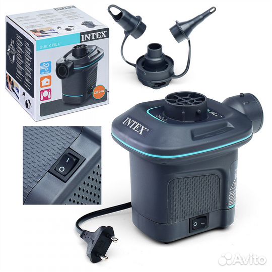 Новый Насос электрический 220В, 3 насадки, 3,8кг 6