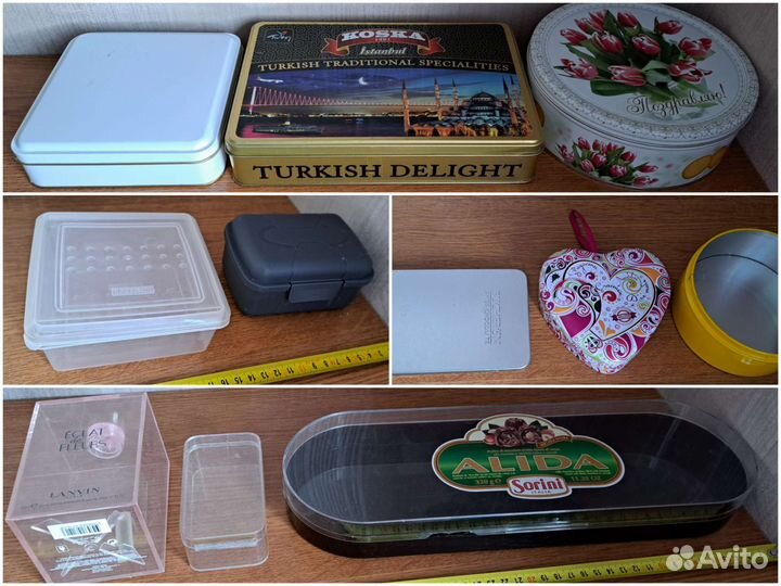 Коробки жесятные пластиковые прозрачные органайзер