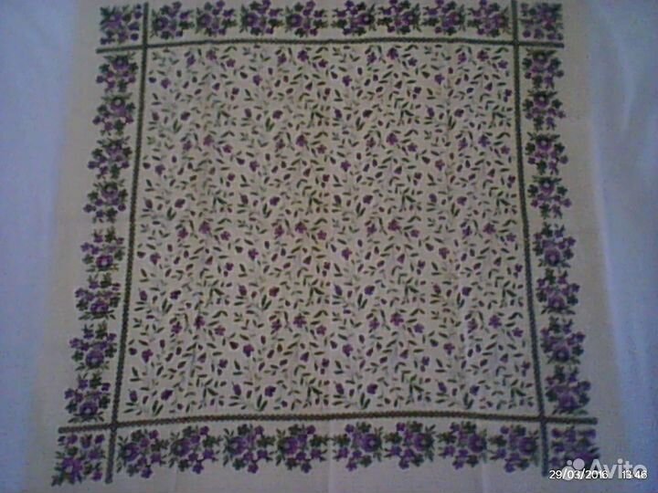 Платок Павло-Посадский новый чисто-шерстяной 82X82