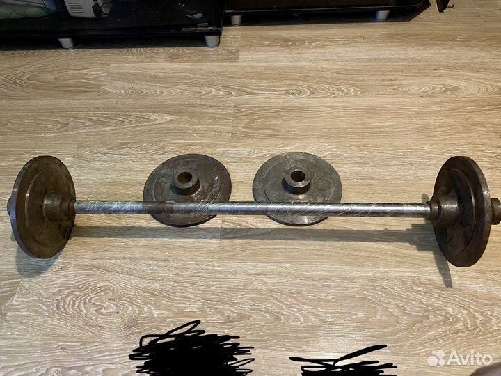 Штанга гриф блины бу