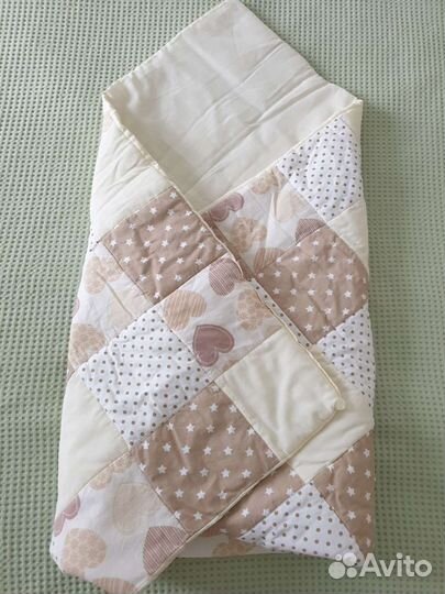 Одеяло детское стеганое, конверт на выписку