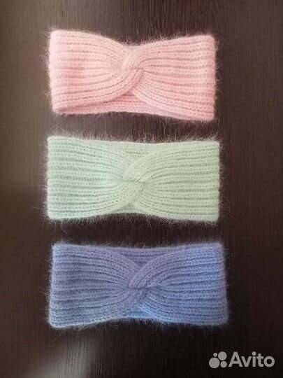 Повязка на голову из пуха норки