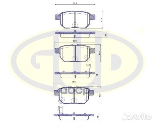 Колодки тормозные дисковые перед toyota AUR