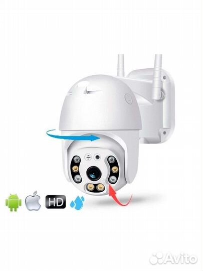 Камера видеонаблюдения ip wifi уличная поворотная
