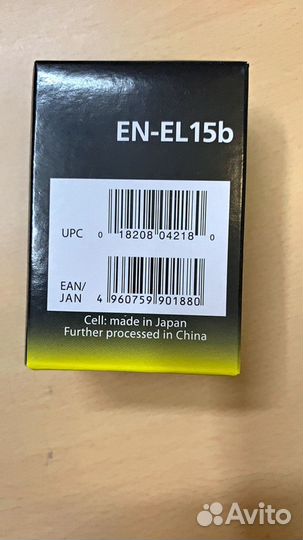 Аккумлятор nikon EN-EL15B