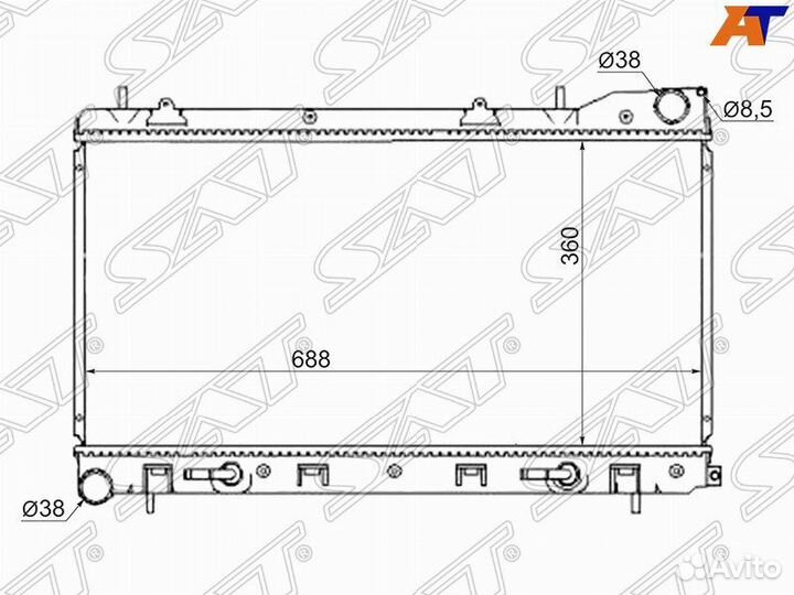 Радиатор subaru forester/impreza 02-05 turbo