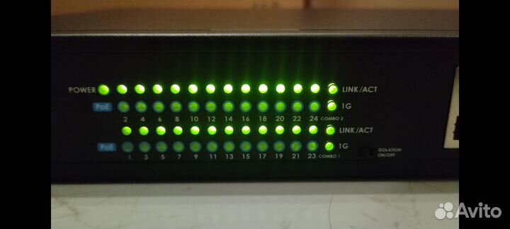 Коммутатор PowerTone PUS-CC24L-370R 24 порта PoE