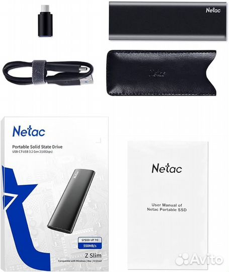 Внешний ssd Netac z slim 1tb новый