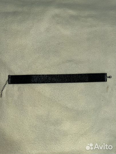 Чокер женский черный со стразами