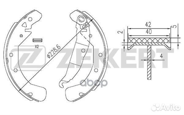 Колодки торм. бараб. задн. Opel Astra F 91- As