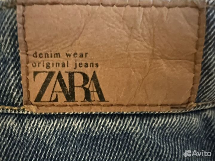 Джинсы zara широкие 34