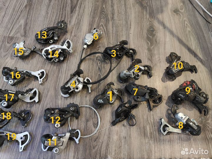 Задние переключатели shimano sram