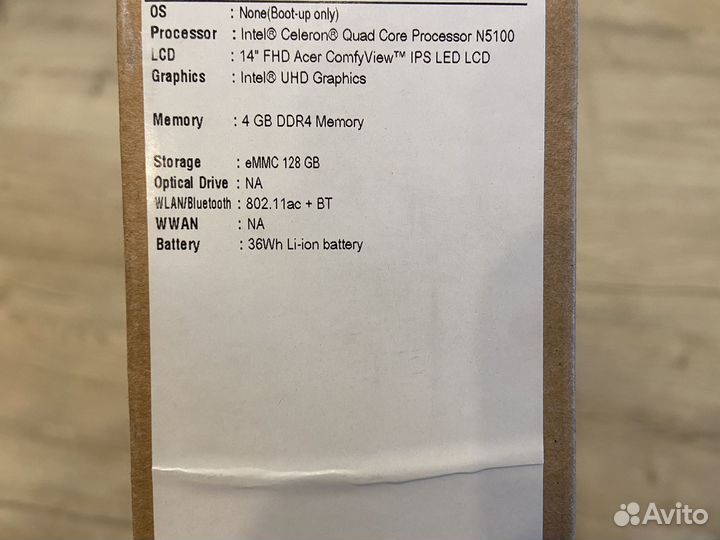 Ноутбук Acer Aspire 1 14