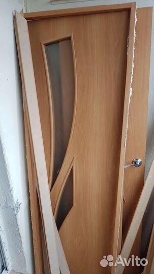 Межкомнатные двери бу 60 см 80 с коробкой
