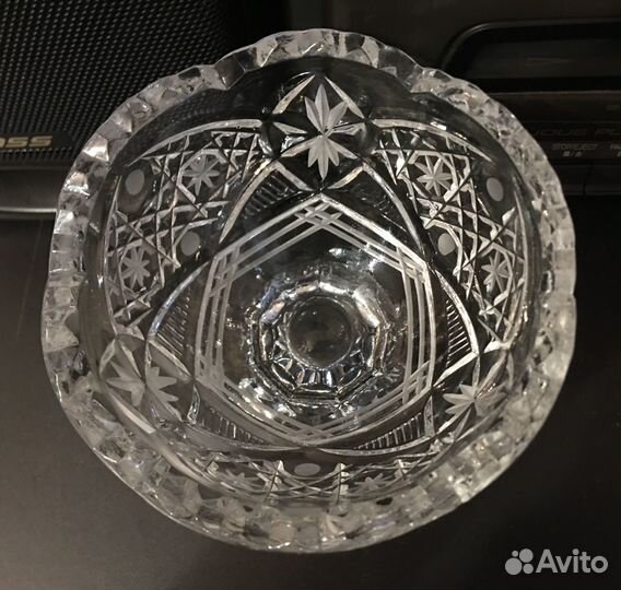 Ваза хрустальная СССР, конфетница,ладья