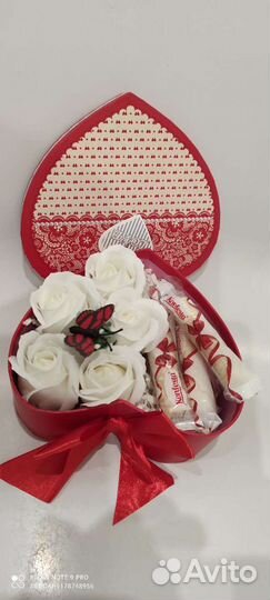 Букет сердце из роз