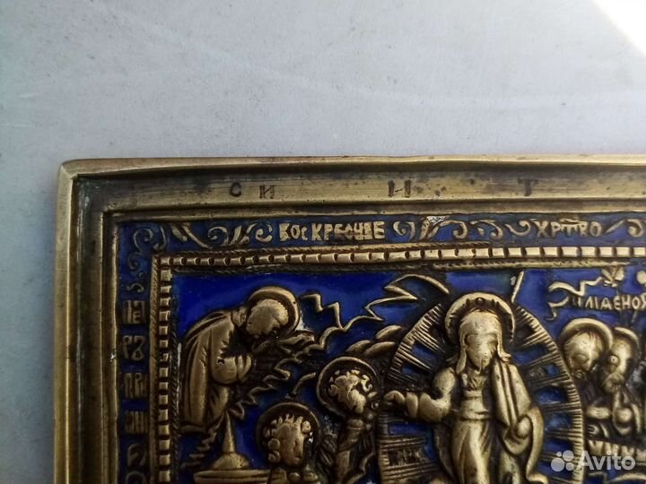 Икона с эмалью