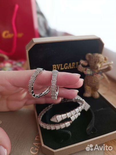 Набор браслет серьги bulgari