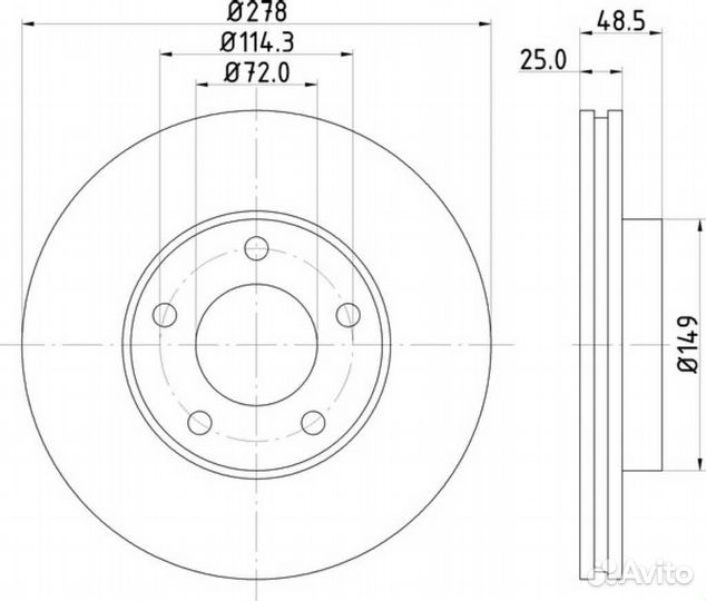 Диск тормозной mazda axela mazda3 mazda5 premacy