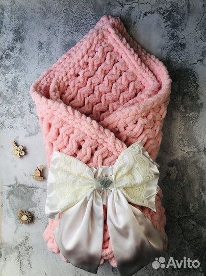 Плед детский вязаный ручная работа