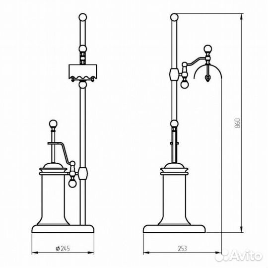 Стойка Migliore Provance 17715 золото