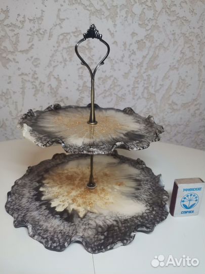 Ваза для фруктов на ножке ручная работа