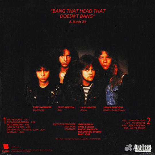 Виниловая пластинка Metallica, Kill 'Em All