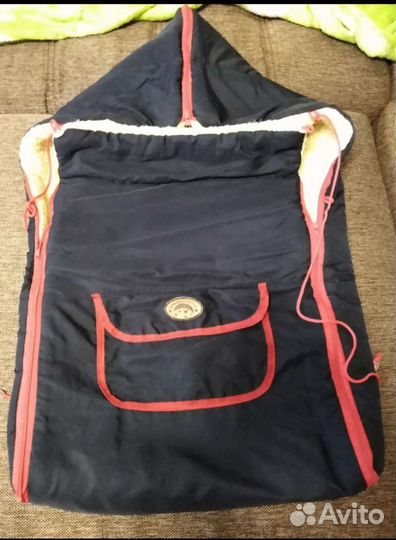 Зимний конверт в коляску на овчине