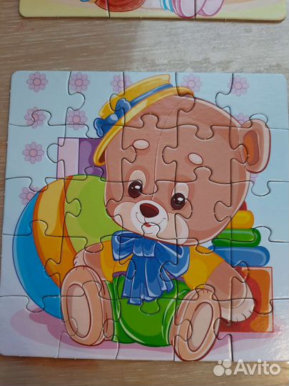 Пазл 4 в 1 для малышей + раскраска