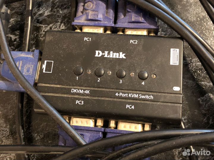 Kvm переключатель с проводами
