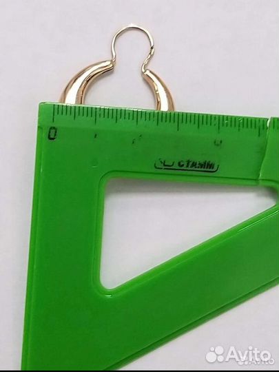 Золотые серьги, Крупные калачи,585 пробы