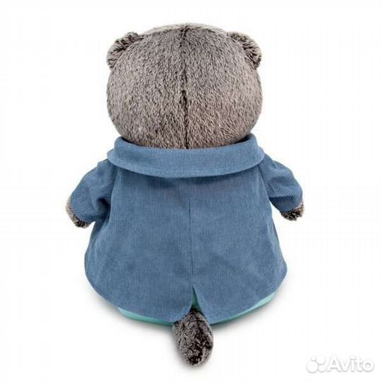 Кот Басик в голубом пиджаке 25 см