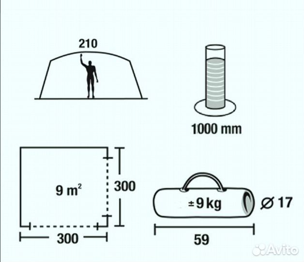 Шатер туристический Green Glade Lacosta
