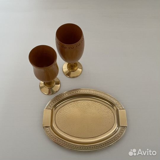 Деревянные рюмки свадебный сувенир