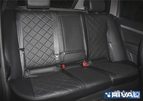 Авточехлы Rival Ромб (зад. спинка цельная) для сид