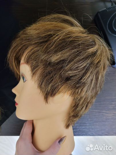 Болванка (голова манекен) натуральные волосы