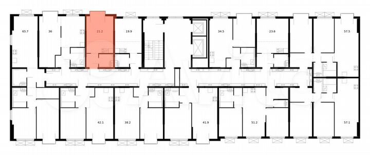 Квартира-студия, 21,2 м², 8/13 эт.