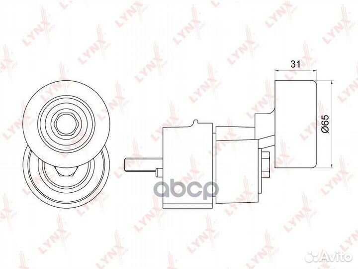 Натяжитель поликлинового ремня PT3252 lynxauto