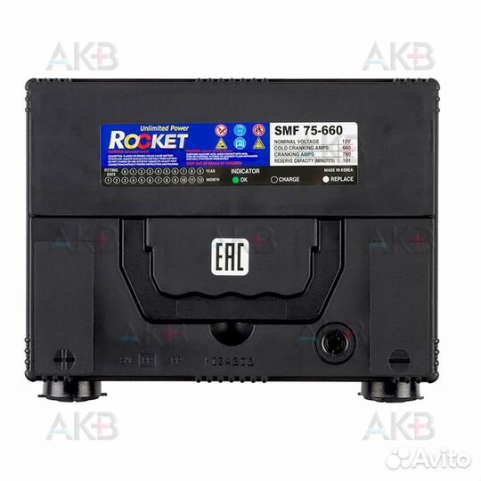 Аккумулятор автомобильный Rocket 75-660 58Ah 660А