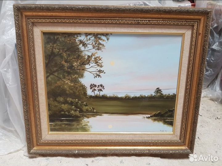 Картина маслом пейзаж (винтаж)