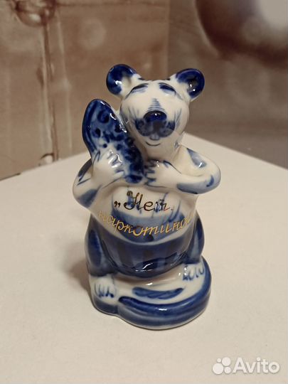 Гжель, мышка 