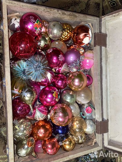 Елочные игрушки СССР стеклярус