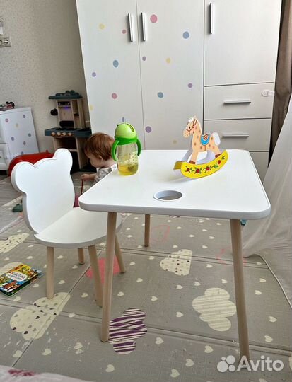 Детский стол и стул Панда. Новый