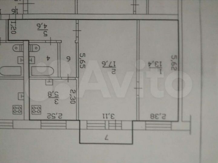 2-к. квартира, 43,8 м², 5/5 эт.