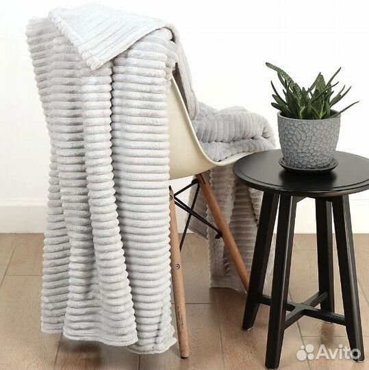 Плед покрывало 220х150 полутораспальный Велсофт