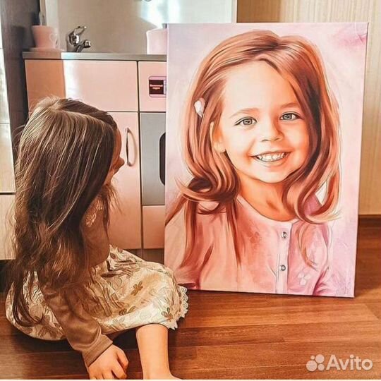 Портрет на холсте по фото. Картины на заказ