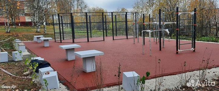 Резиновое покрытие для спортивных площадок