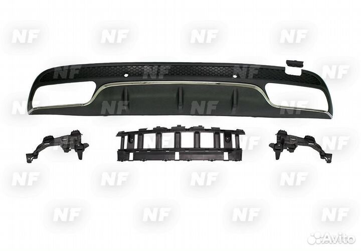 Диффузор 63 AMG Mercedes C205