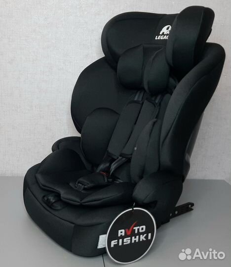 Автокресло мягкое с isofix от 9 до 36 кг новое